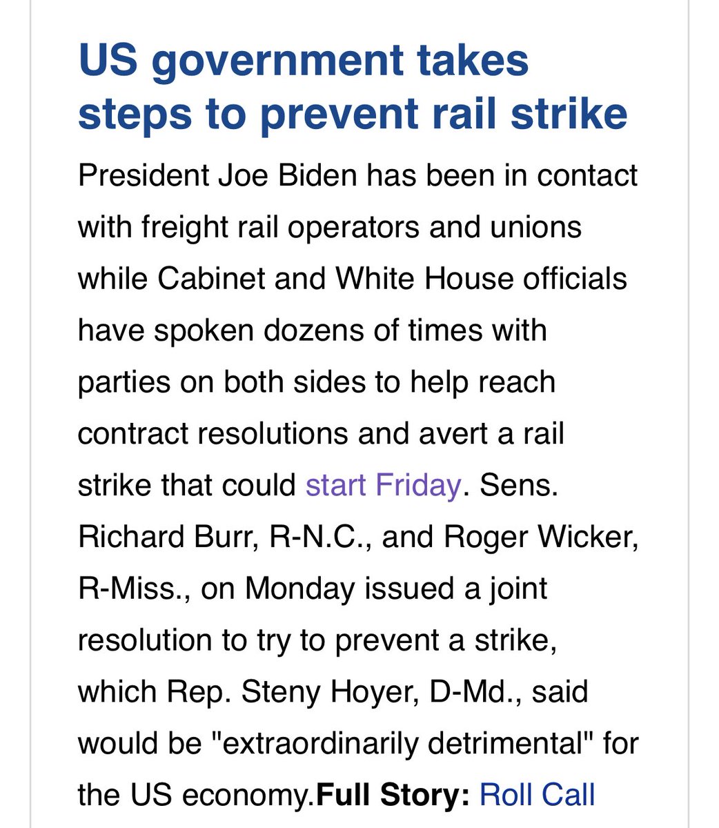 Since when did the Biden admin care about the economy. And isn’t this going to play out well for the unions if Biden Admin is helping the parties come to an agreement? 🤔