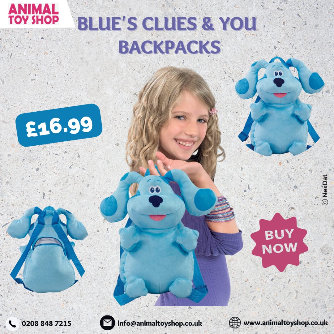 animaltoyshop's tweet photo. Soft and cuddly character plush backpack for kids.
Carry your favourite Blue’s Clues and You character with you using the adjustable straps. Handy hook for coat racks or to carry as a bag.

Order online now: https://t.co/uguD0yDinI
#bluecluesandyoubackpack 
#backpackforkids https://t.co/wjHiQ5nXa8