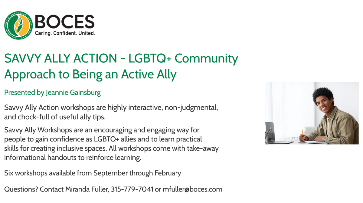 JeffLewBOCES's tweet photo. Teachers, Administrators, School Personnel, and anyone who works with students! You are invited to a series of virtual workshops presented by award winning educational trainer Jeannie Gainsburg.   
Register now: https://t.co/hhKQvaq85C 
@JLBOCES_PPD 
#caring #confident #united https://t.co/ONXFu2wMwD