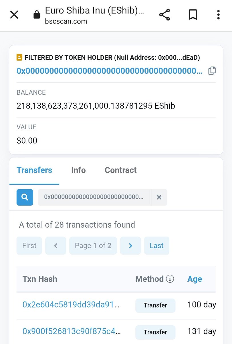 Tax Burn of $EShib continues to give good results.🔥

We will reduce our circulating supply before #Shib , #BabyDoge , #LUNC and ______ . 

#EuroShibaInu #EShib #Burn