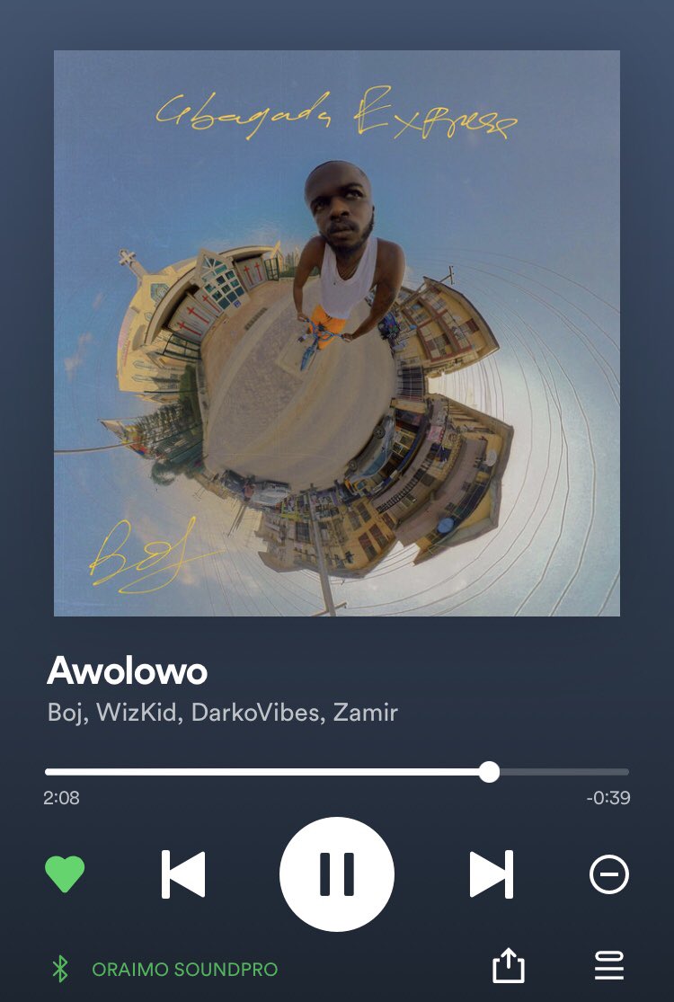 SootAfrica's tweet photo. ‘Awolowo’ by @BojDRB featuring Wizkid, Darkovibes and Zamir is still one of the hardest jam off his #GbagadaExpress album. 🔥🔥

#SOOT #SOOTAfrica https://t.co/IhlrczDwJj