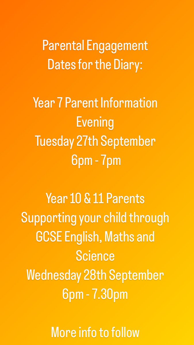 Dates for the Diary <a href="/SandbachHigh/">Sandbach High School</a>