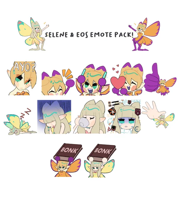 from one sch main to another i present to you... selene and eos emote pack! you can download them here for free : 