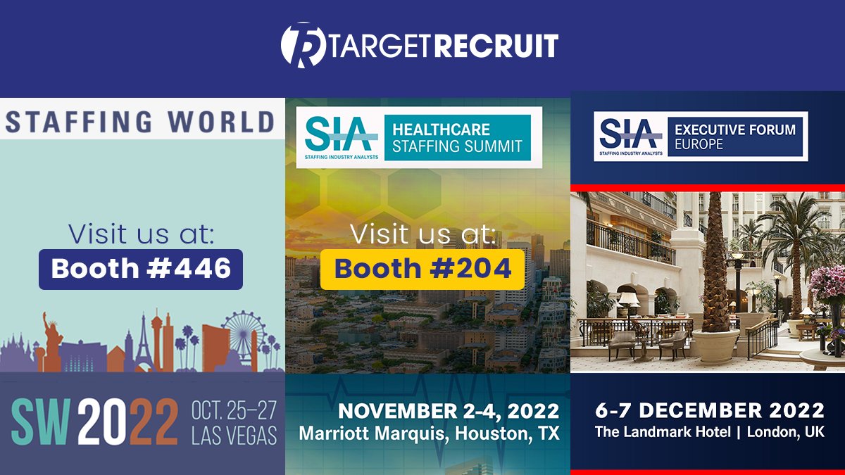 Target_Recruit's tweet photo. Our team is gearing up for this year's conference season. Here's our lineup...we're looking forward to great sessions with our #staffing and #recruiting peers!

@StaffingTweets @SIAnalysts 

#staffingworld #HCStaffSummit #execforum https://t.co/KCDbmQ9Gt8