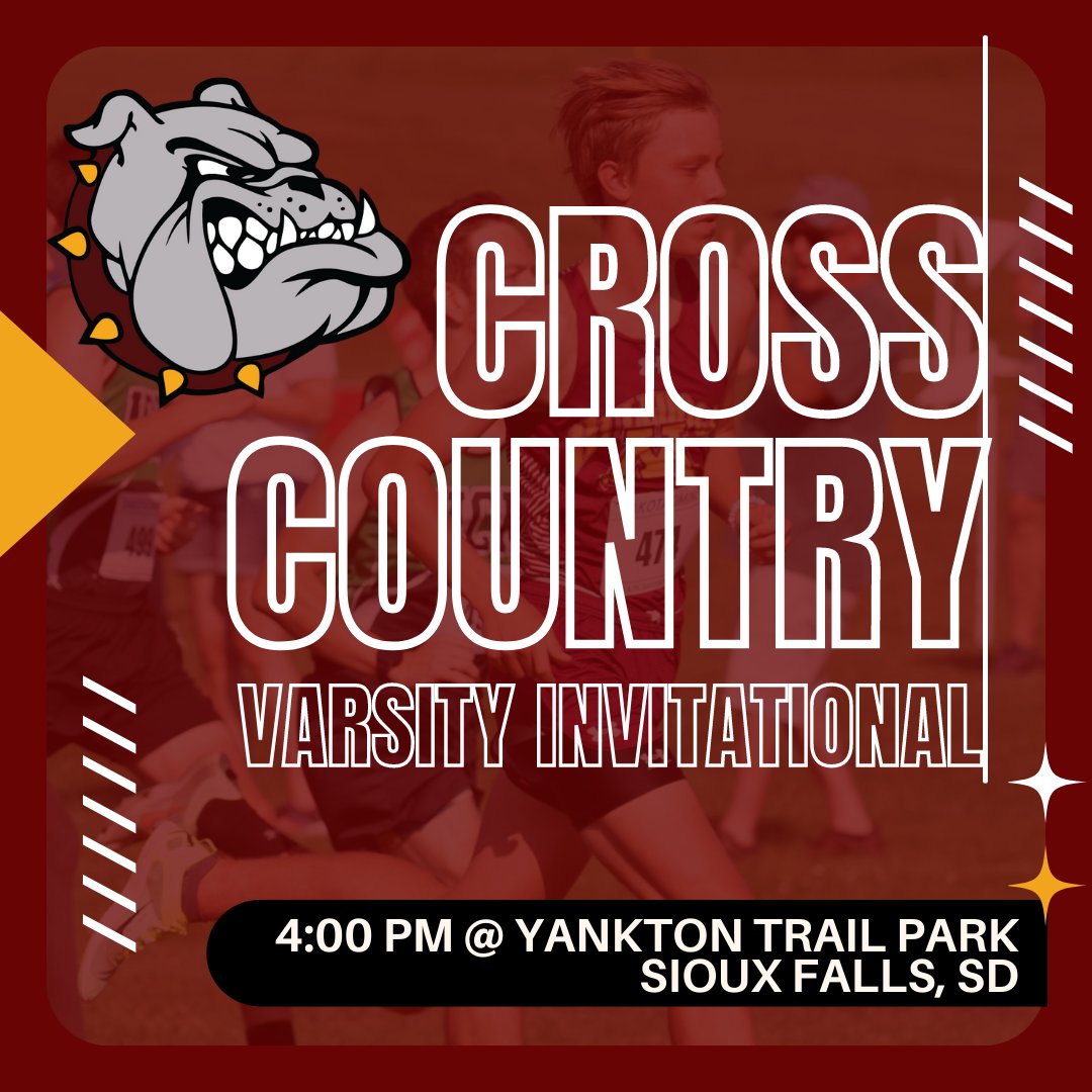 Good Luck to our Bulldog Cross Country team @ Sioux Falls today. 
GO BULLDOGS!! 🐾