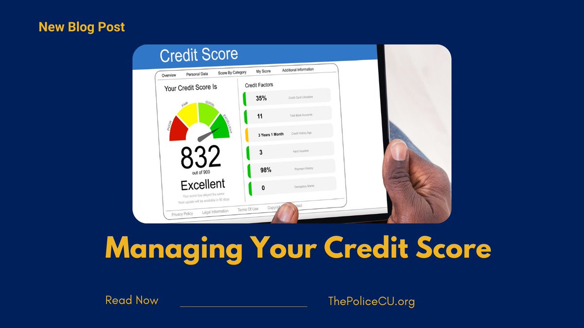 We’re sharing a simple recipe for managing your credit score. Click here to learn more: thepolicecu.me/3LcmLNh 

#ThePoliceCreditUnion #FICO #CreditReport #CreditScore