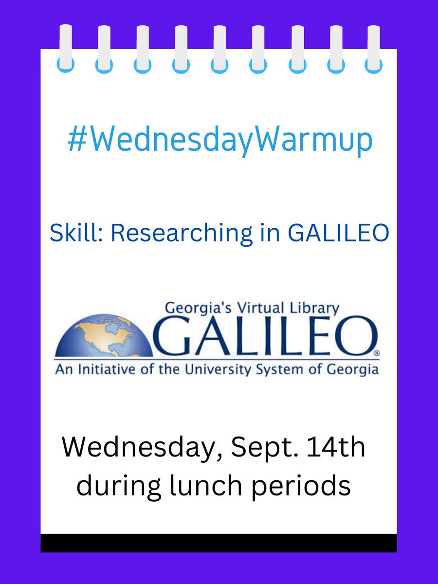 The MJHS Media Center will be offering tutoring sessions on differing research skills every 2nd &amp; 4th Wednesday during each of the lunch periods.  All MJJ students are welcomed!  Our first session will focus on researching in GALILEO.