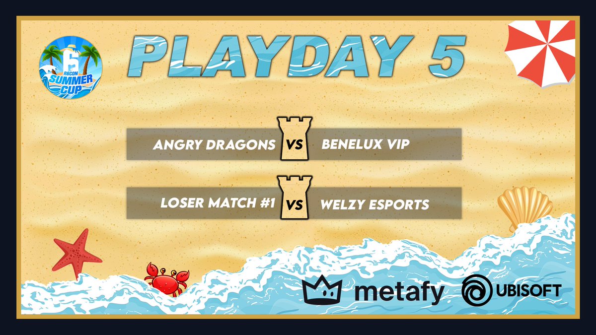 BNLSiegeHub's tweet photo. 🌞Summer Cup Playday 5🌞
Playday 5, the Upper & Lower Bracket Finals! Which teams will qualify for the Grand Finals next week and win the prize money? We'll find out tomorrow!
🕢19:30 #TeamAngryDragons VS #BeneluxVIP
🕣20:30 #TBD VS @WelzyEsports
📺https://t.co/SblJdaJ0M4 https://t.co/lkb5FLtyjP