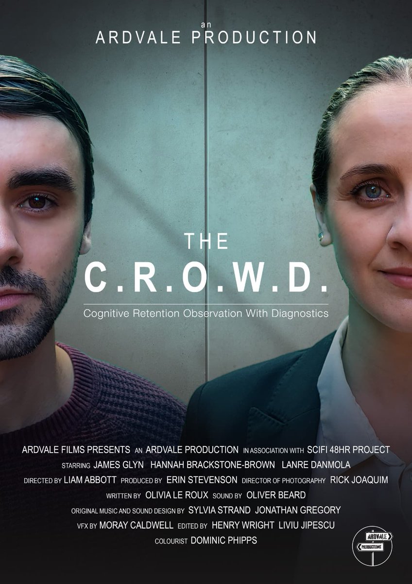 Well...we did it. Ardvale Productions presents:

"THE C.R.O.W.D" - Made SCI-FI-LONDON 48 Hour Challenge 2022.

Check out film here: youtu.be/LANhUIMt53c
Thanks to everyone who made this possible, immensely proud of this #dreamteam #sfl48hr #ShortFilm #scifi #short #indiefilm