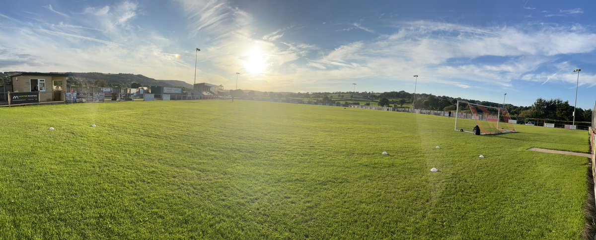Welcome to <a href="/SilsdenAFC/">Silsden AFC</a>. A lovely setting for watching <a href="/north_ferribyfc/">North Ferriby F.C</a> and another ground visited in the funbus with <a href="/JamesHo57493601/">James Holmes</a> #UTV #northferribyfc #funbusmassive