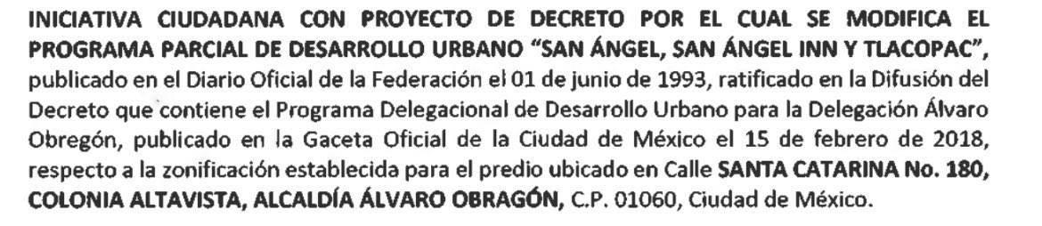 _GuerreroMiguel's tweet photo. Presentan hoy en el @Congreso_CdMex iniciativa para “modificar” programa parcial en San Ángel, San Ángel Inn y Tlacopac. Esto es ILEGAL. Se violentaría el uso de suelo permitido, además de la declaratoria de patrimonio cultural; esperamos que @vhlobo deseche iniciativa. https://t.co/WsVFn4gmfo