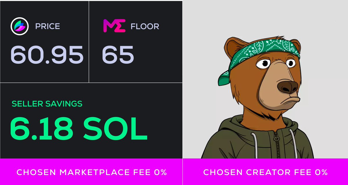 Yo <a href="/MagicEden/">Magic Eden 🪄</a>, this dude just chose to save 9.5% in fees not listing with you. You blurring his nft too 🤡?