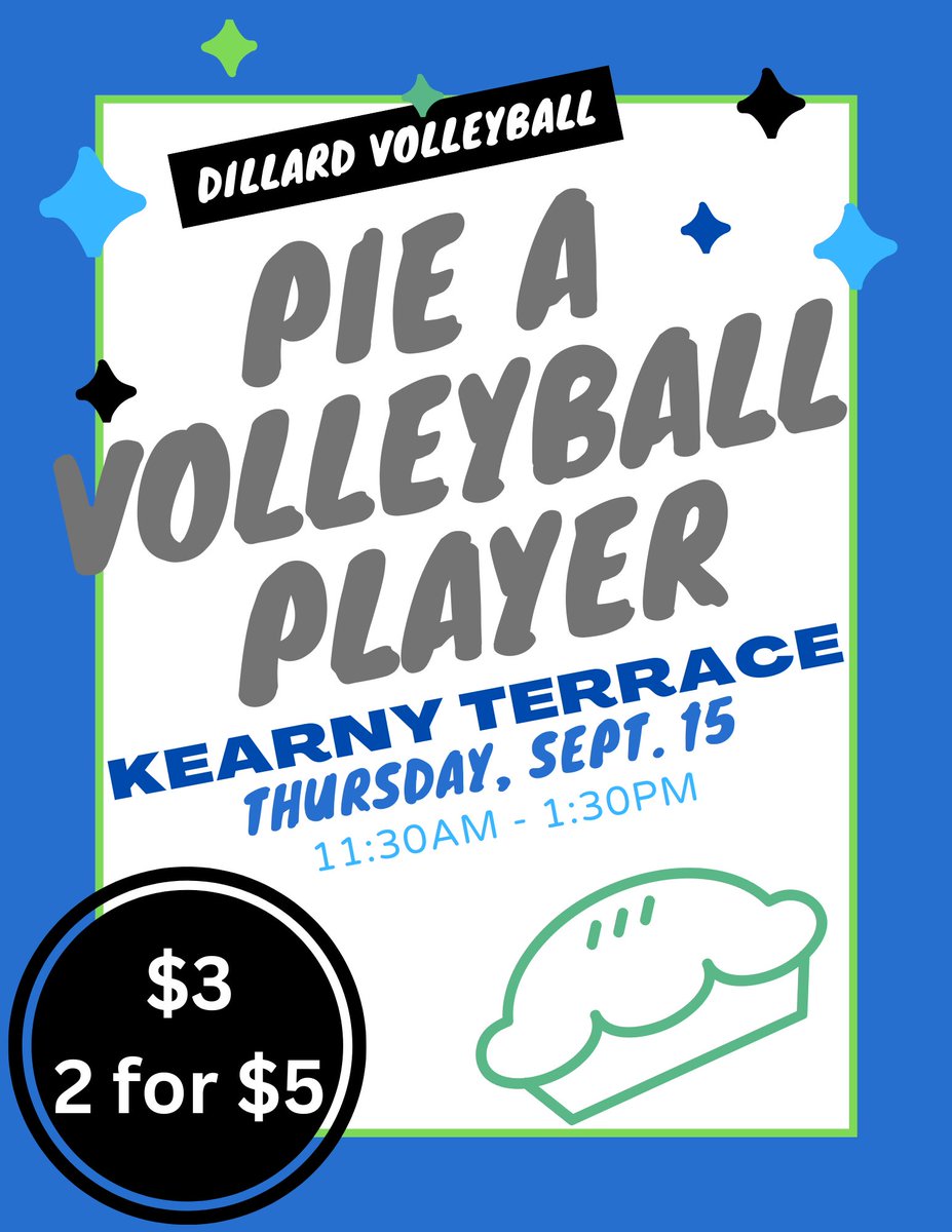 BleuDevilVB's tweet image. This Thursday come out and pie your volleyball player! 11:30-1:30PM on Kearny Terrace get with your favorite player to know when they will be out ! See ya there . #geauxbleu
