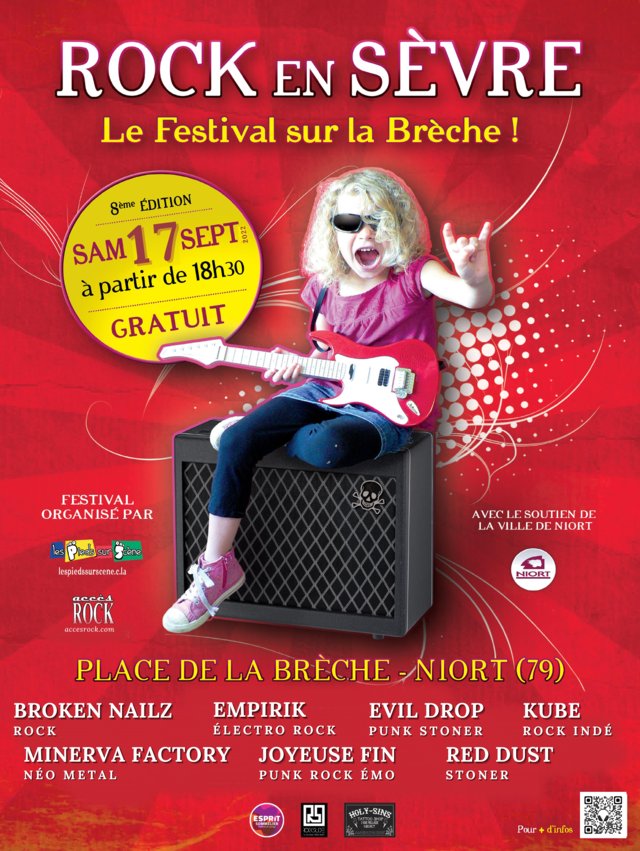 2 scènes, 7 groupes, Rock en Sèvre est de retour samedi 17 septembre, place de la Brèche à #Niort et c'est gratuit !