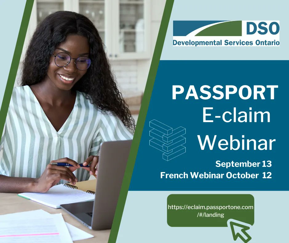 dsontario's tweet photo. Today the Passport Program is hosting an e-claim webinar. This webinar will review the entire e-claim process and the opportunity to have all of your questions answered in live time.
The French version of the webinar will be on October 12.
#DSO #DSOntario #Passportprogram https://t.co/eQfTLVpHsj