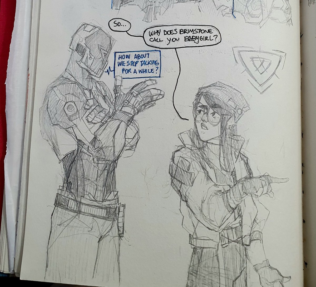 darkvestiges's tweet image. i don&apos;t usually like to post my sketchbook stuff (it&apos;s very experimental), but learning how to draw kay/o has been... an interesting experience so far

#ValorantArt #KAYO #Killjoy (also #Boomerbot, probably?)