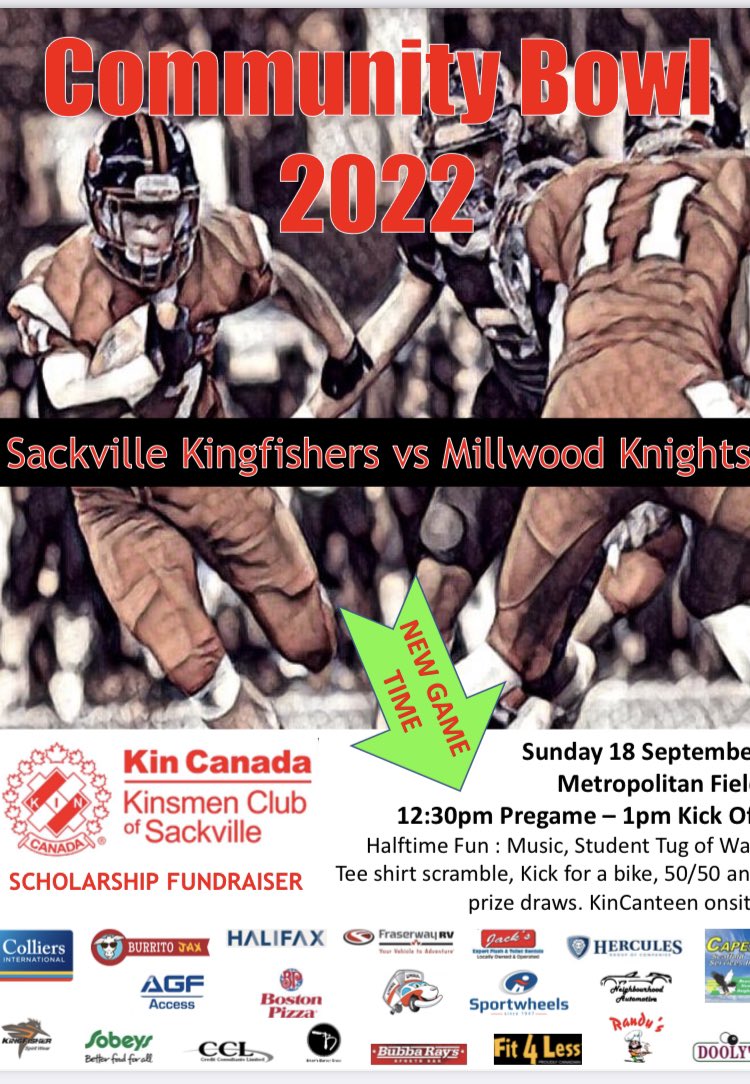 Please note. Kickoff is at 1 this Sunday!