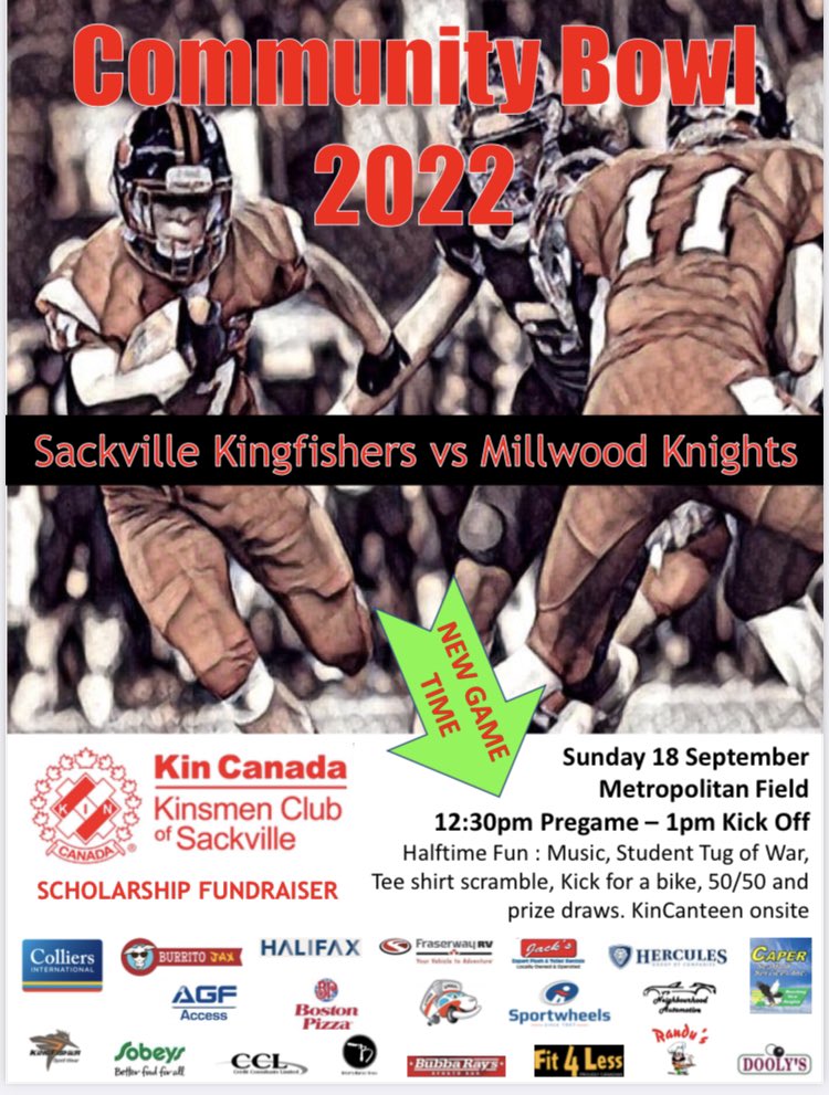 Pre game 12:30. Kickoff at 1 this Sunday. See you there!