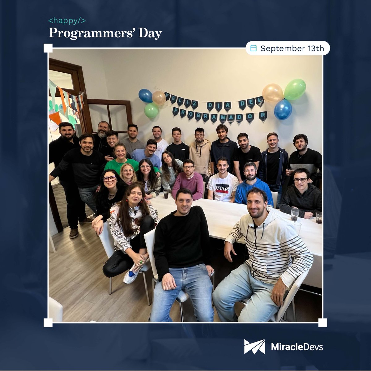MiracleDevs's tweet photo. Happy 256! 👏🤓 Today we celebrate our passionate team of programmers. Thank you for your commitment to bringing great ideas to life!

#programmersday #developerday https://t.co/N0QEs13iGH