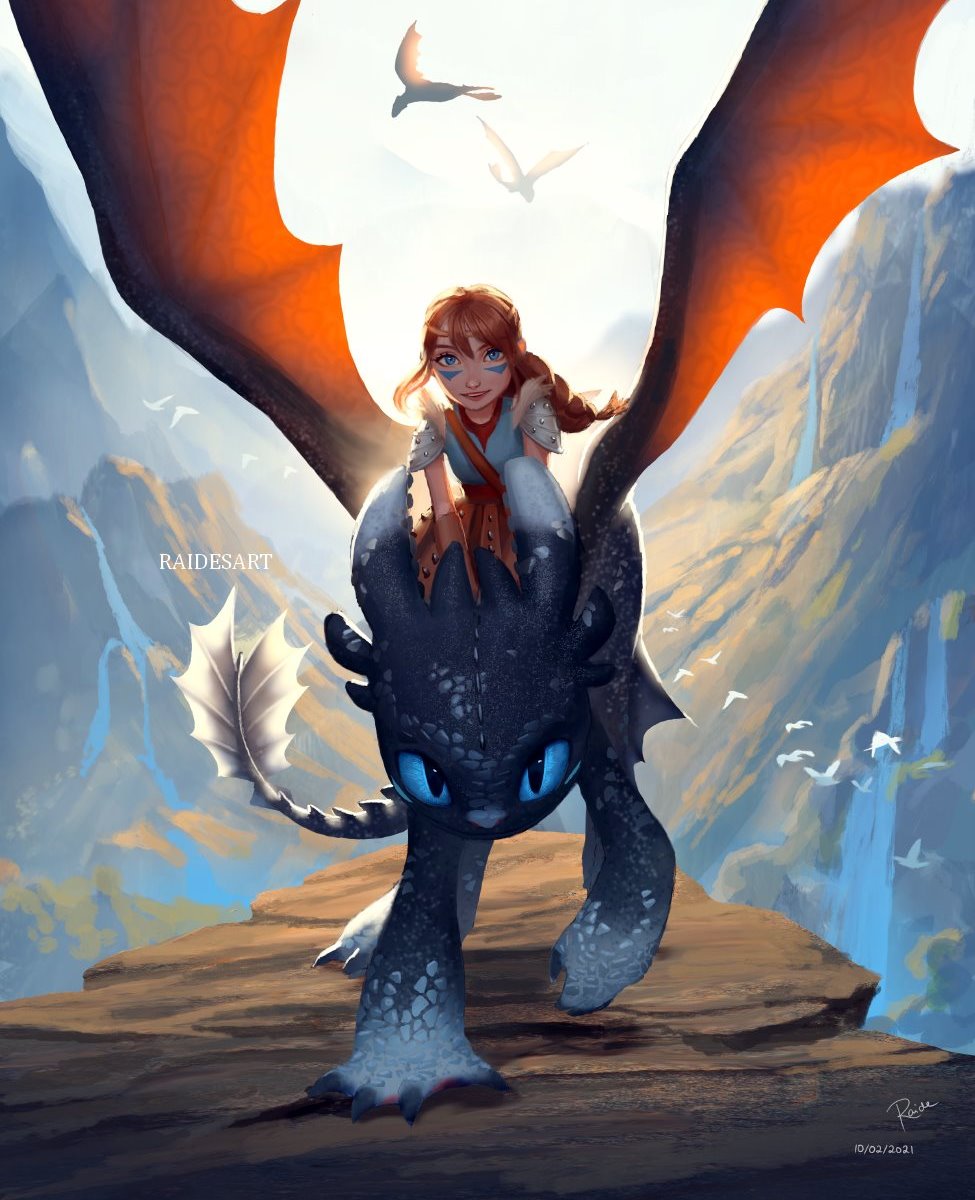 RaidesArt's tweet image. Zephyr and Dart concepts ^^ Which of these paintings do you prefer? #httyd