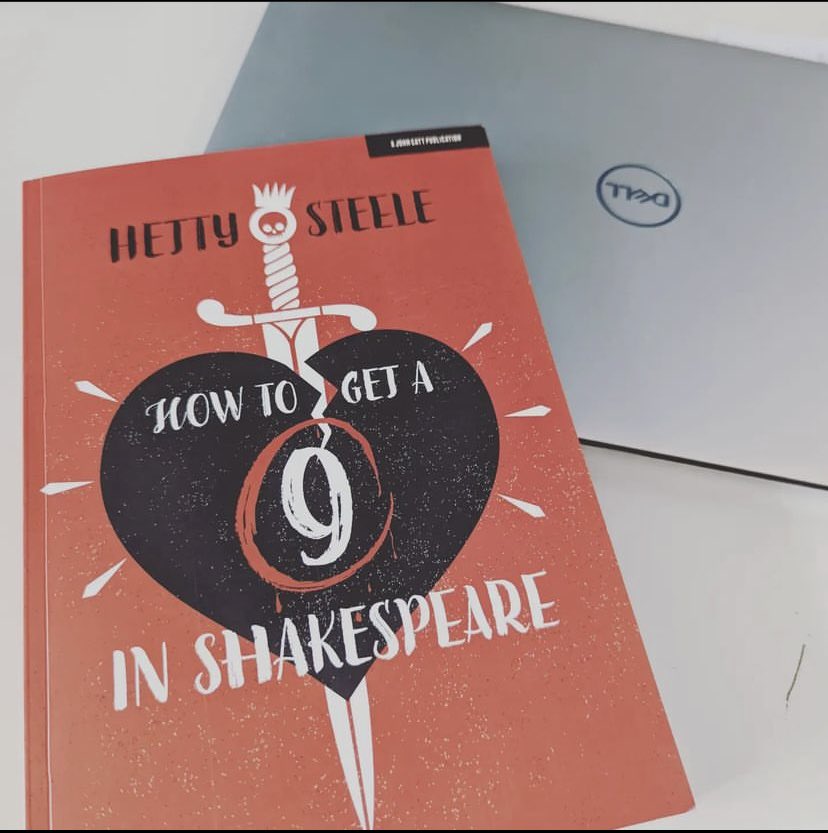 Beyond exciting to see ♥️ How To Get a 9 in Shakespeare 🖤 out in the wild! I’d love to give away a free copy: if you fancy one for a #Shakespeare mad Year 10/11, your own bedside table #CPD, or to put on a department bookshelf - just retweet! TIA #teamenglish #freebie #comp