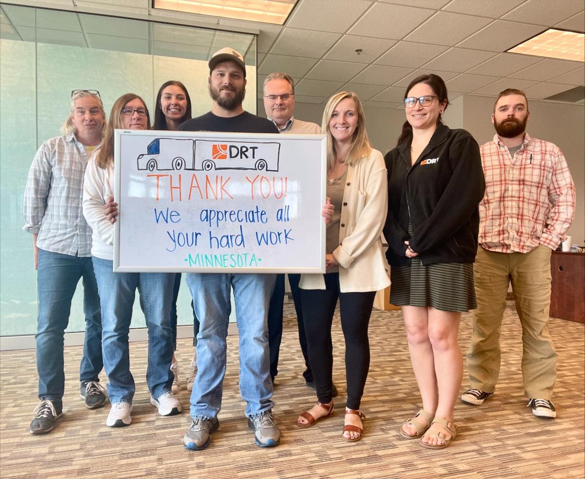 DRT_Transport's tweet image. Driver Appreciation Week 2022!

DRT appreciates the hard work ALL DRIVERS put in daily! Thank you for all you do!

Picture from our Minnesota office! More to come throughout the week!