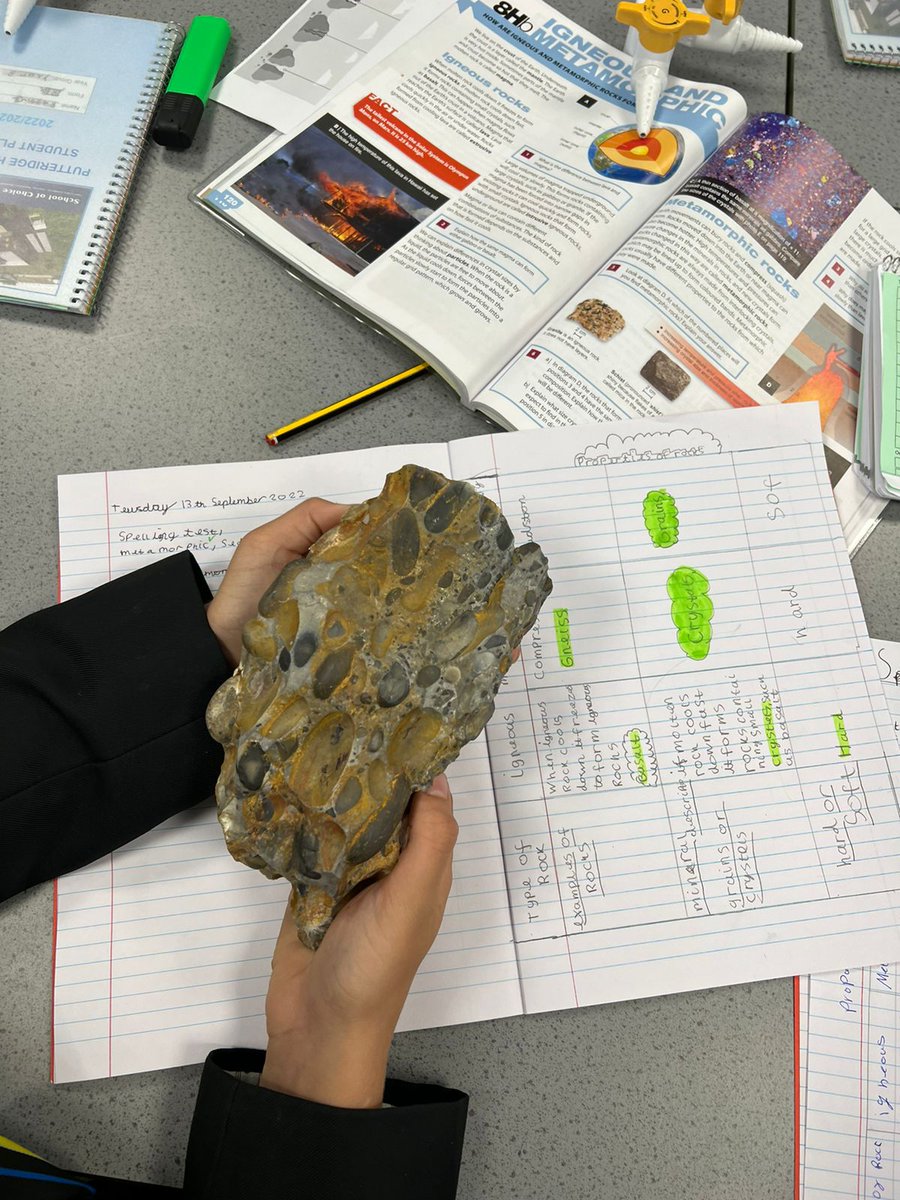 PutteridgeHSch's tweet image. Today Miss Bartoletti’s science class explored rock formation and weathering. The students really enjoyed identifying different types of rocks. We seem to have a few emerging geologists! #FirstClassFutures