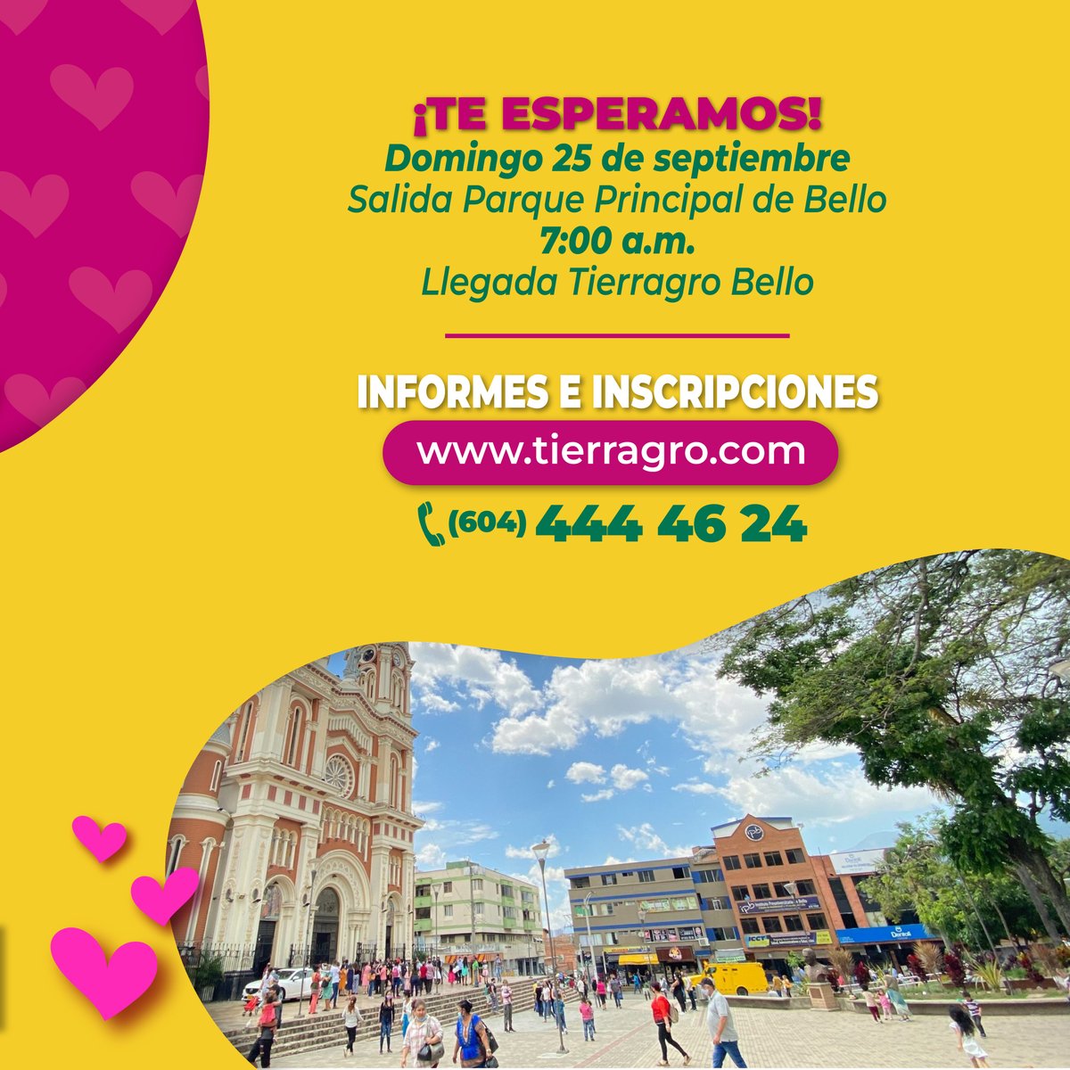 AlcaldiadeBello's tweet photo. 🐾💛Celebremos el amor y la amistad con el ser más  incondicional que tenemos en nuestras vidas, con @Tierragro realizaremos caminata🐕de mascotas🐱

📲Inscríbete junto con tu mascota aquí👉🏼 https://t.co/5W7119yYFH 
#JuntosPodemos
#TodosSomosSeresSintientes
#PorElBelloQueQueremos https://t.co/mGip3xdCee