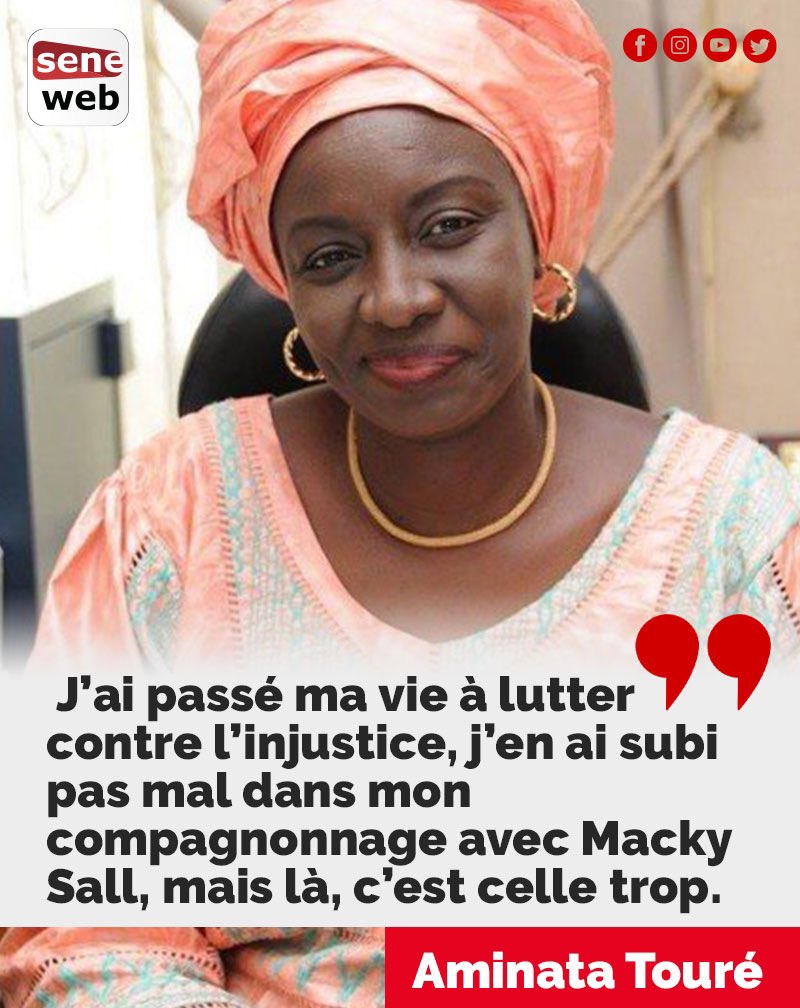 seneweb's tweet photo. Votre avis sur le sort réservé à Mimi Touré ? Injuste ou pas ? https://t.co/y5MuYZeJMb
