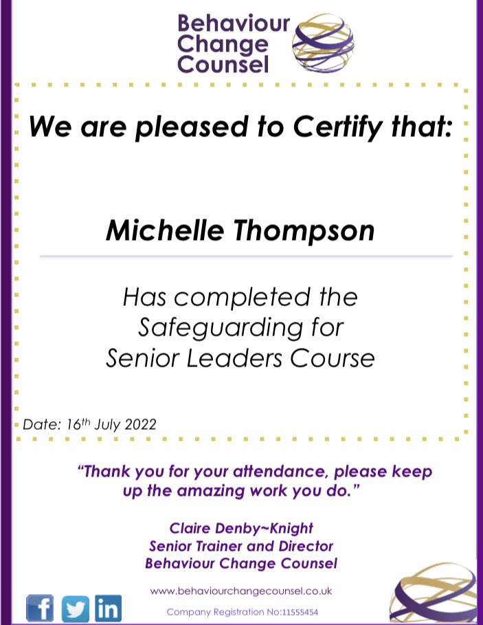 LIAconsultancy's tweet photo. This was one of the most informative safeguarding training days I have ever done. Thank you @OurPlaceSupport @behaviourchang4 https://t.co/OeabVwfCvE