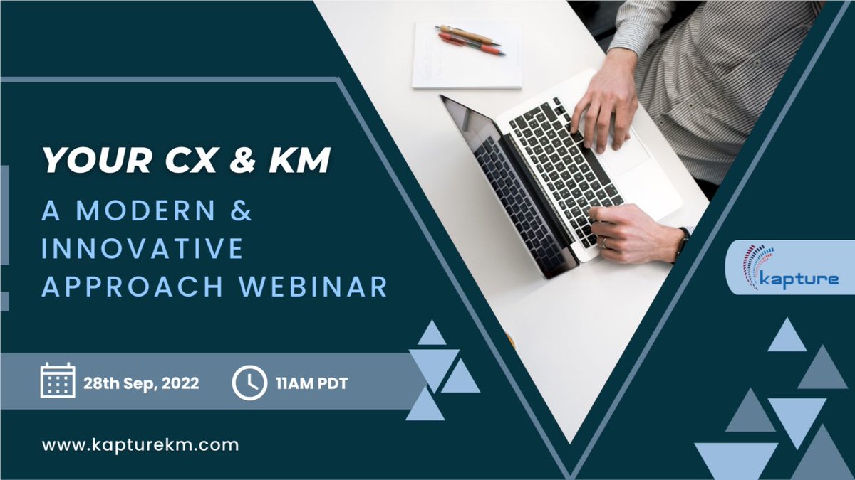 kapture_km's tweet image. #CX &amp;amp; #KM – A Modern &amp;amp; Innovative Approach to Improve your #Business #ROI.
Join us on 09/28 from 11am-12pm PDT. 
Register for Webinar: lnkd.in/g3A2Da43
#CustomerExperience #KnowledgeManagement #KMWebinar #CRMintegration #NLP #KMSolution #RealTimeIndexing #DictionaryTuning