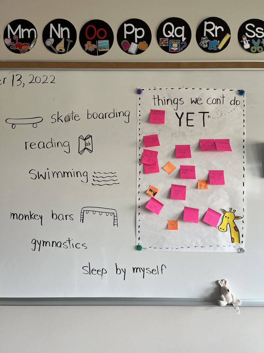Today we read the book Giraffes Can’t Dance and learned about growth mindset. The students came up with things they can’t do YET <a href="/EastLakeRVS/">East Lake School</a> #rvsed