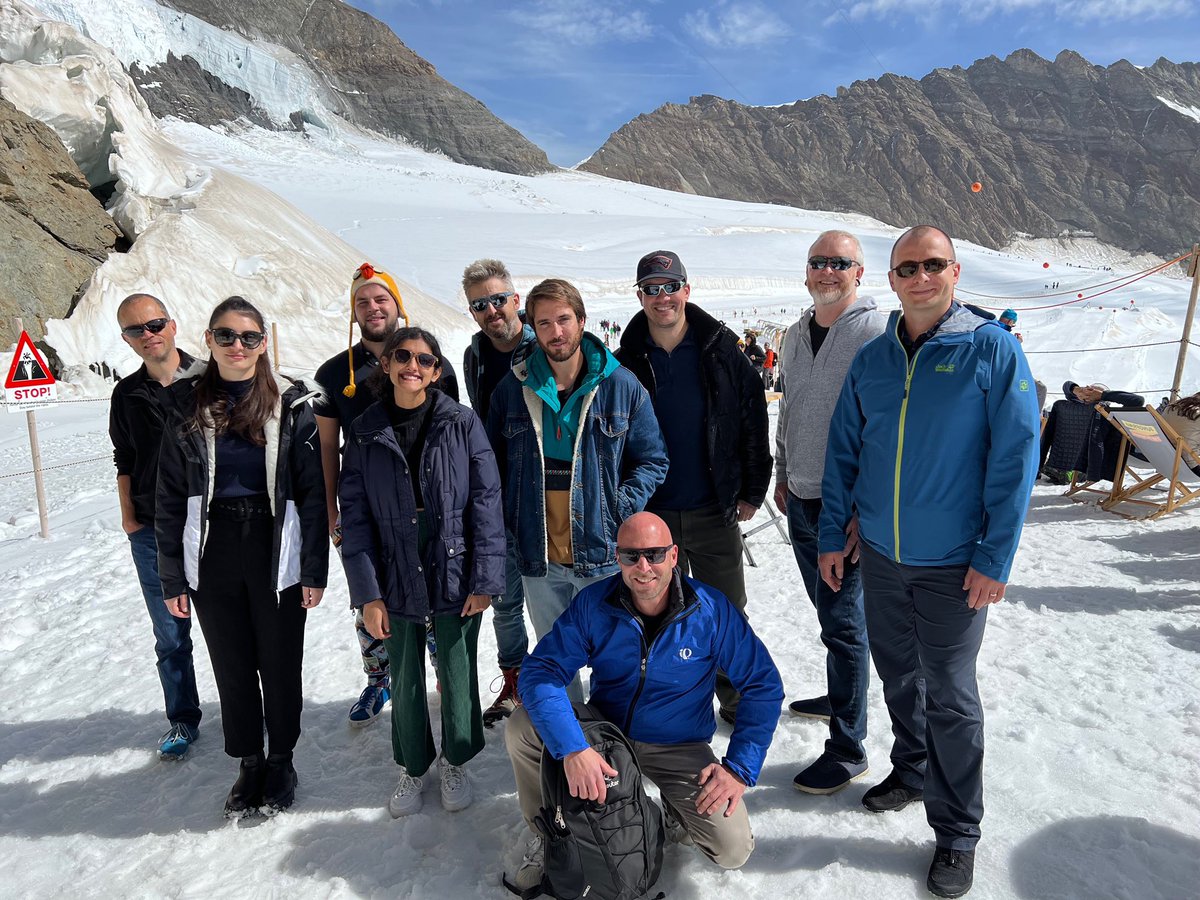 Almost touching the clouds for real! #swisscnd speaker excursion to Junfraujoch with <a href="/gerhardlazu/">Gerhard Lazu</a> <a href="/thockin/">Tim Hockin (thockin.yaml)</a> <a href="/brikis98/">Yevgeniy Brikman</a> Andi Zaugg <a href="/AlbertoGarLa/">Alberto García L.</a> @mathis_kretz @priyawadhwa16 Oliver Bähler <a href="/k_gamanji/">Katie Gamanji</a> and @johanngyger Looking forward to tomorrow!