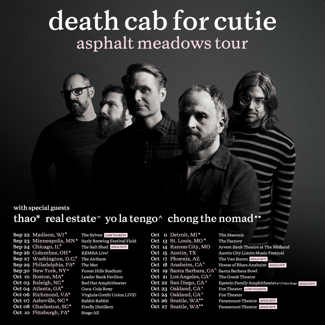 dcfc's tweet photo. We're so sad to say that @lowtheband will no longer be joining us on our upcoming tour &amp; we’re sending Mimi healing thoughts. We are lucky to have @thaogetstaydown + her band stepping in for a bunch of dates &amp; special guest @realestateband at Forest Hills! https://t.co/5eeVmysR0X https://t.co/YCyjSK0XSA