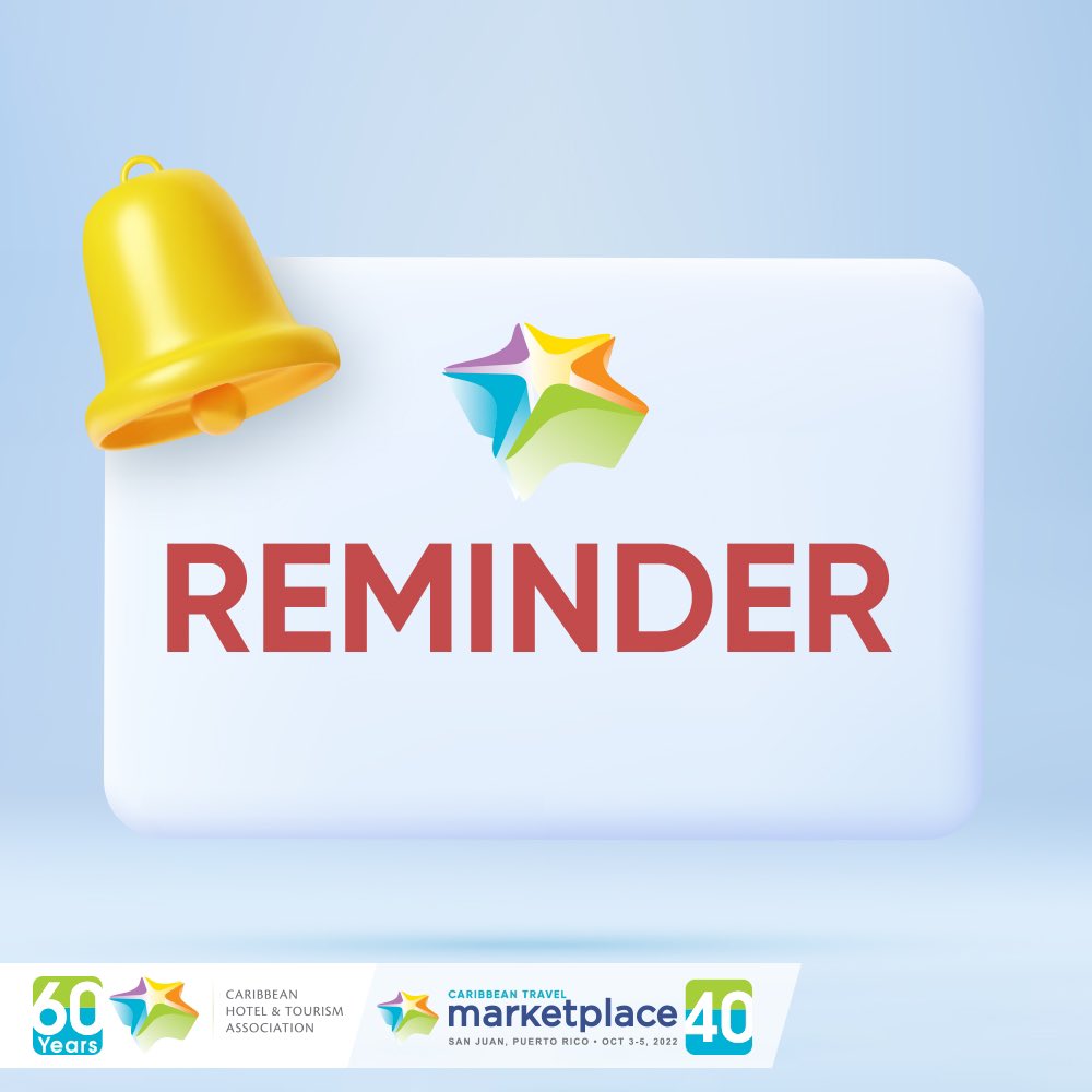 CHTANow's tweet photo. Have you scheduled your appointments at #CHTAMarketplace40 yet? We have extended the deadline to Thursday, September 15 at 5 p.m. ET. Click here: https://t.co/GZ48XbrbWU to access the Online Directory and don’t forget to have your Individual Login ID and Password handy. https://t.co/Ge28ZQyLZD