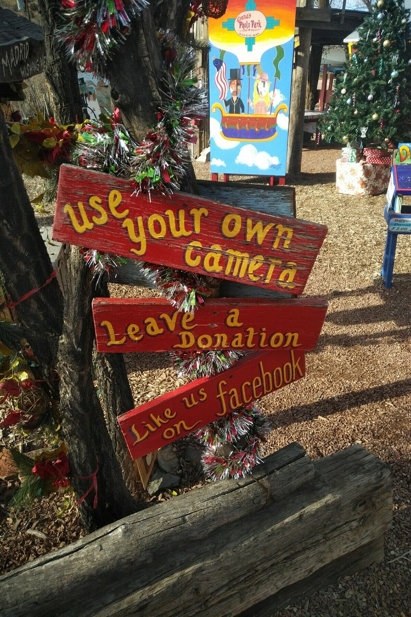 GoBizarreTravel's tweet photo. Along the Hwy 14 in Madrid, New Mexico is must see roadside attraction called Connie's Photo Park. #travel #Travelling #travellerweek https://t.co/I2W70pMwag