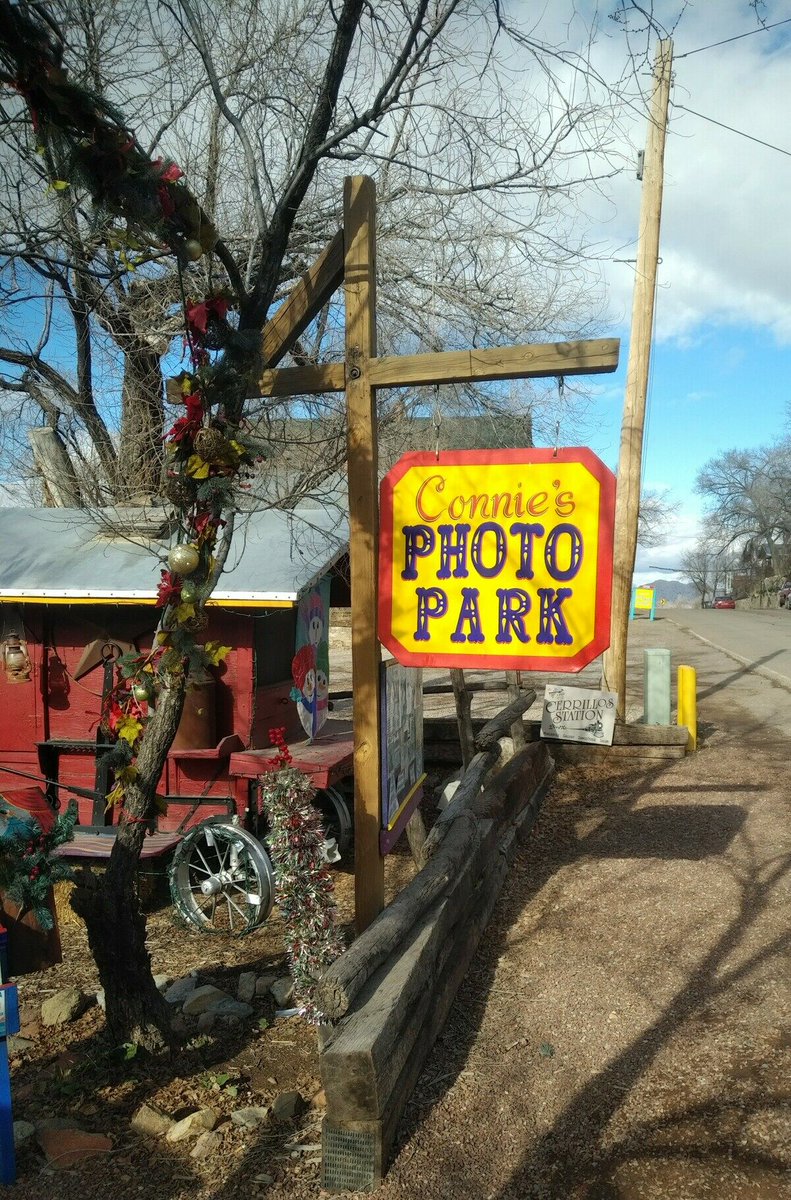 GoBizarreTravel's tweet photo. Along the Hwy 14 in Madrid, New Mexico is must see roadside attraction called Connie's Photo Park. #travel #Travelling #travellerweek https://t.co/I2W70pMwag