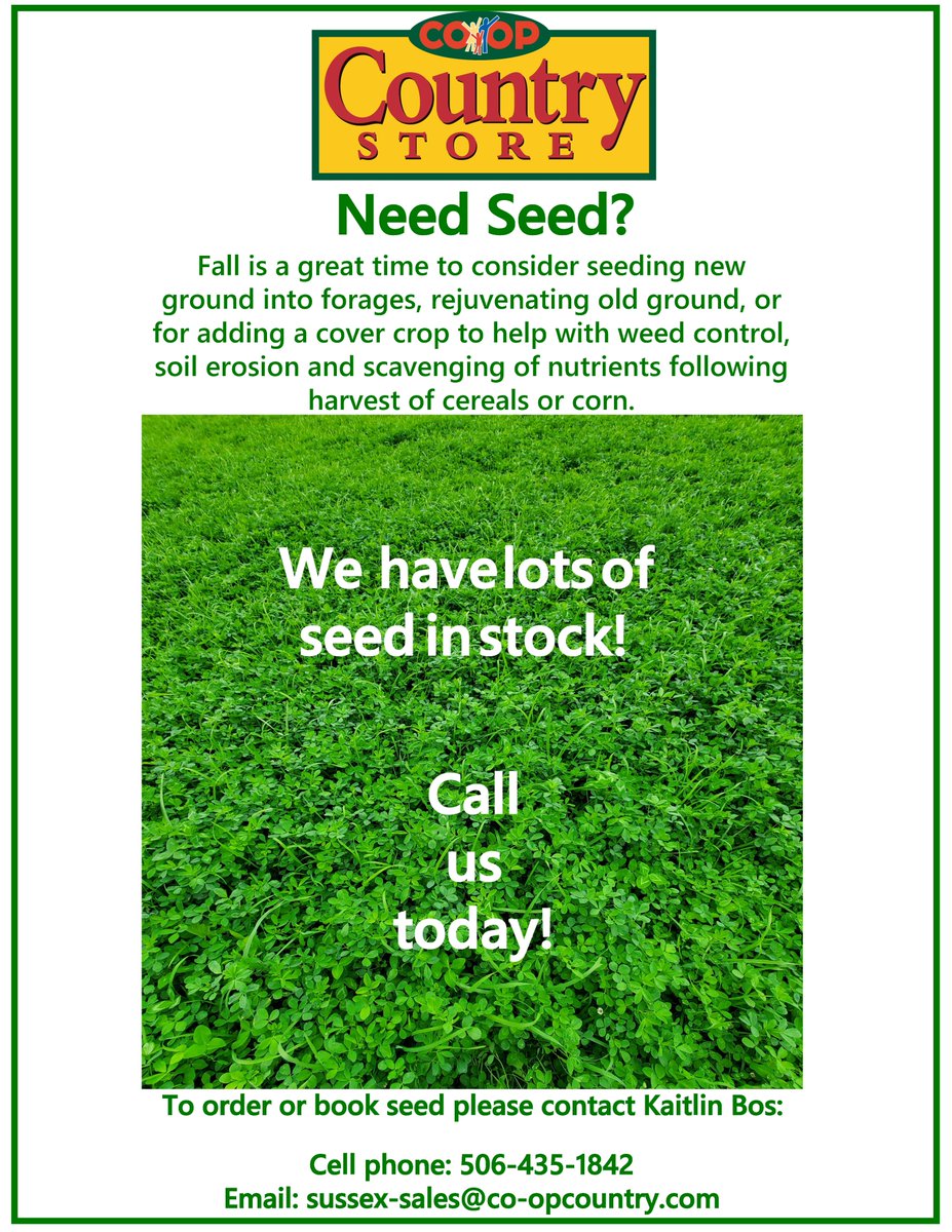 We still have some time to get some seed in the ground!
