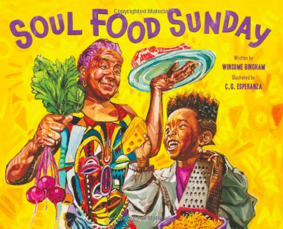 ReadingCorner06's tweet photo. Soul Food Sunday by @ArmyVet5 and illustrated by @CGEsperanza is a beautiful book about spending time with family and enjoying the art of cooking! https://t.co/cNhvrQ6Kvk