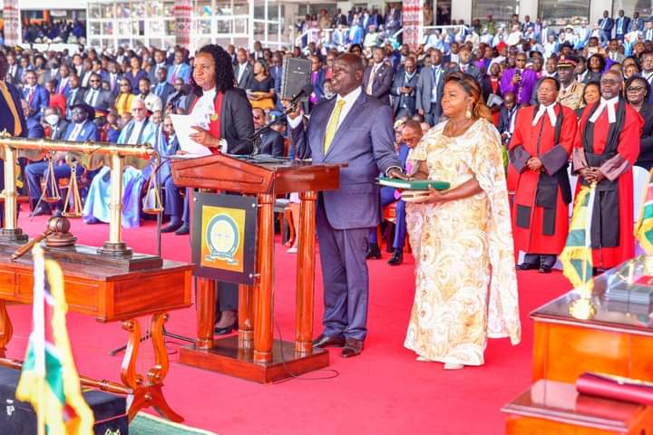 rigathi's tweet photo. Swearing in ceremony, Moi International Sports Centre, Kasarani, Nairobi County.

Thank you God, thank you Kenya. https://t.co/vEWJgouQqb