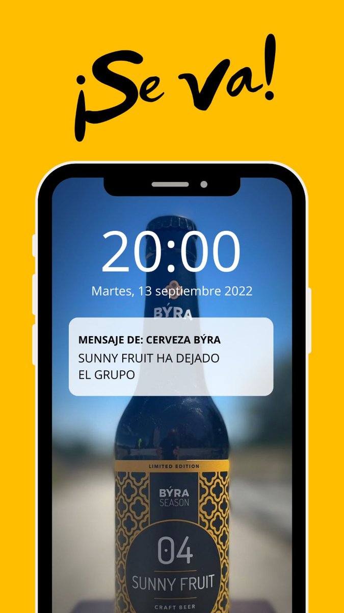 💨  👋 La #birra más veraniega de #BÝRA deja el grupo.

Aquí 👉 para pillar los últimos botellines 👉  bit.ly/3d9cntj

#LaCervezadeVitoria #CervezaArtesana #ChaoPescao