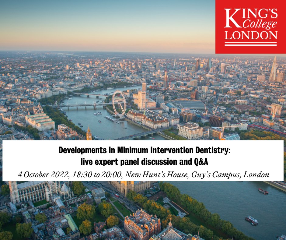 SeptodontLtd's tweet photo. Join the Faculty of Dentistry, Oral &amp; Craniofacial Sciences to hear Professor Avijit Banerjee discuss the developments in Minimum Intervention Dentistry
 
The event is free to attend, and tickets are bookable by the registration form here: https://t.co/NfO7EwzK1i https://t.co/eTejSypsiS