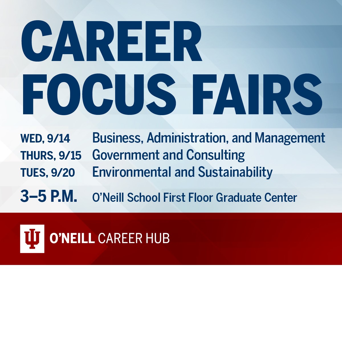 IU O'Neill Career Hub on Twitter "It's Career Fair Week! We are so