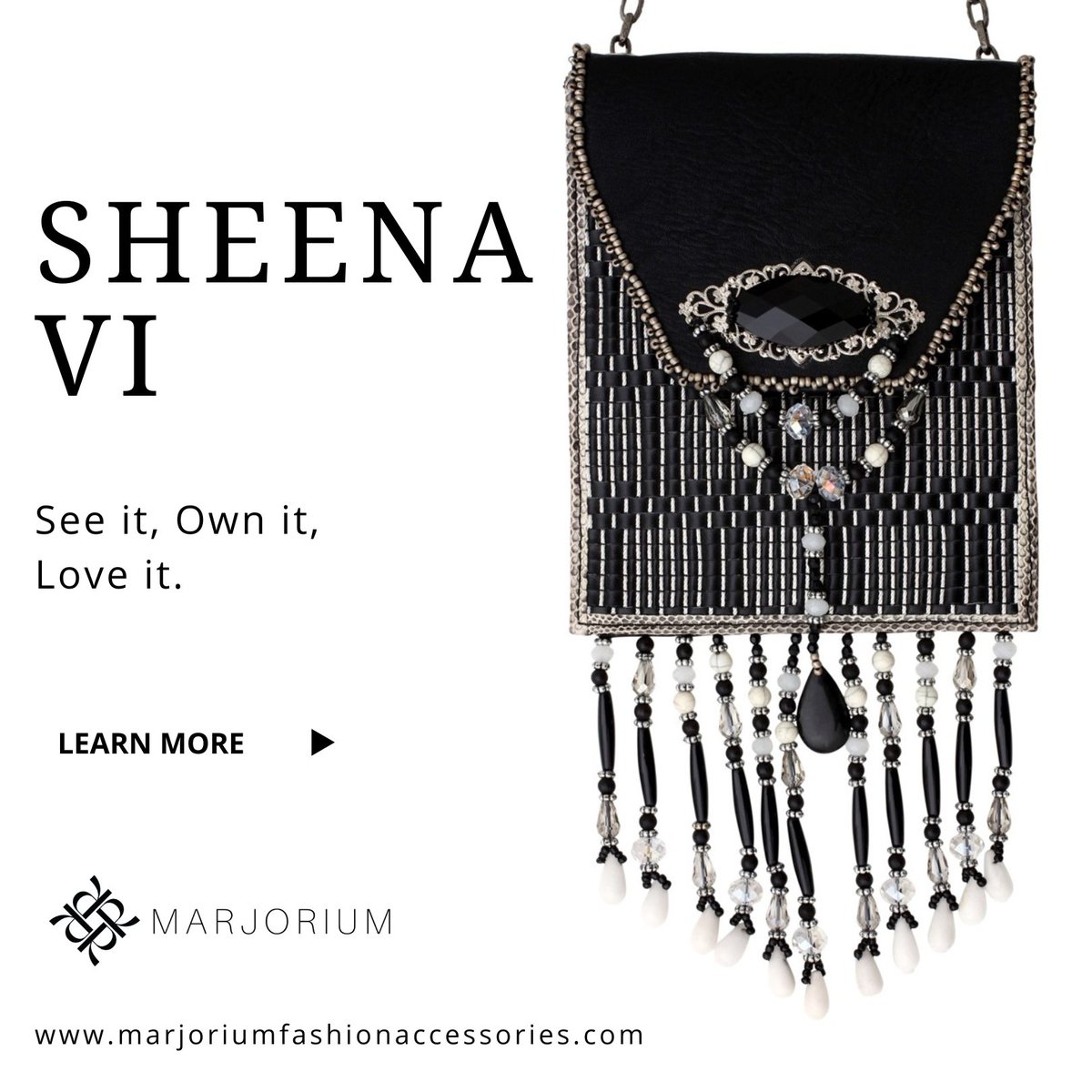 Marjorium's Bits &amp; Beads Collection features purses and clutches that are as unique as you are!

Our Sheena VI purse is a crossbody beaded tassel mini bag 👛

Learn more by visiting our website!: loom.ly/MWPLRlU 🛒

#fashion #purse #learnmore <a href="/MarjorieRenner/">Marjorie Renner</a>
