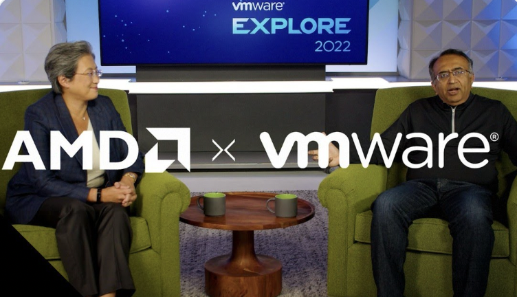 AMDNetworking's tweet photo. .@AMDβs Chair and CEO @LisaSu joined @VMwareβs CEO @RaghuRaghuram for a fireside chat to talk about modernizing the #datacenter at @VMwareExplore - check it out: https://t.co/dAK5M4QDbg #ProjectMonterey #VMwareExplore2022 https://t.co/hVtknglka4