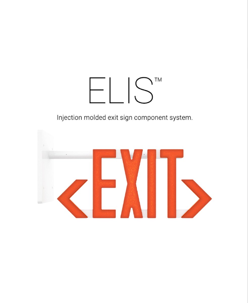 arch_safety's tweet photo. ELIS is an elegant and technically advanced exit sign offered at a more economical price point. The housing is made from injection molded ABS plastic and is available in a black or white finish. The power supply is integrally located at the face plate. #architecturalsafety https://t.co/d5KjATwI3y