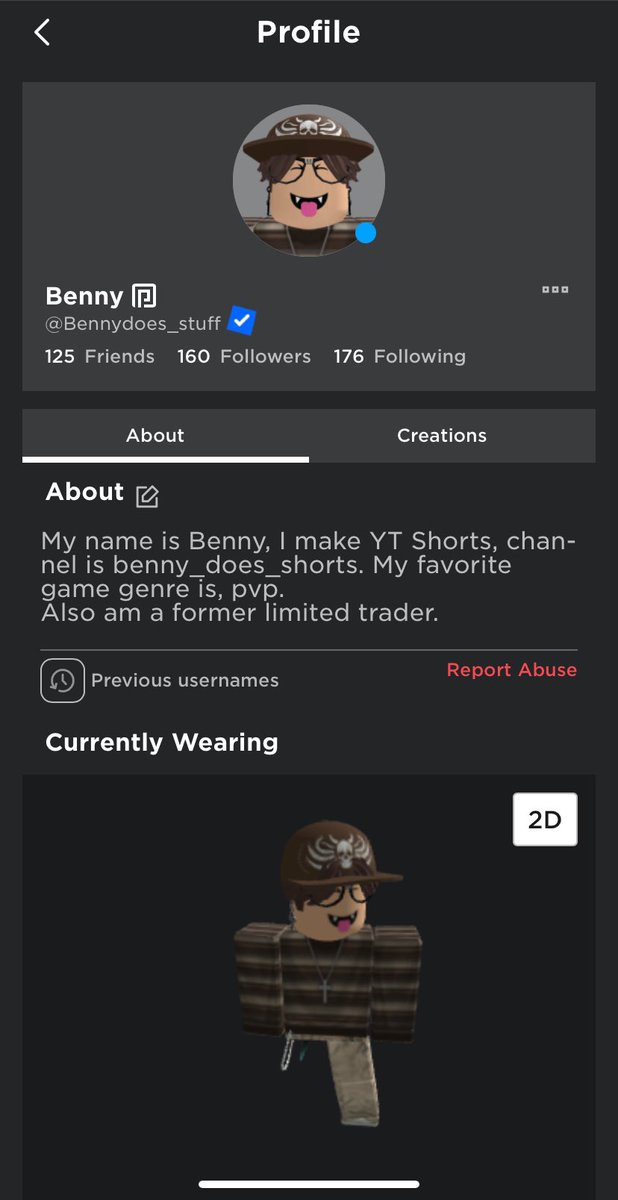 Benny6215's tweet image. Im surprised I got verified, only got 6k subs but hey im not complaining #Roblox #Robloxverified #RobloxUpdate