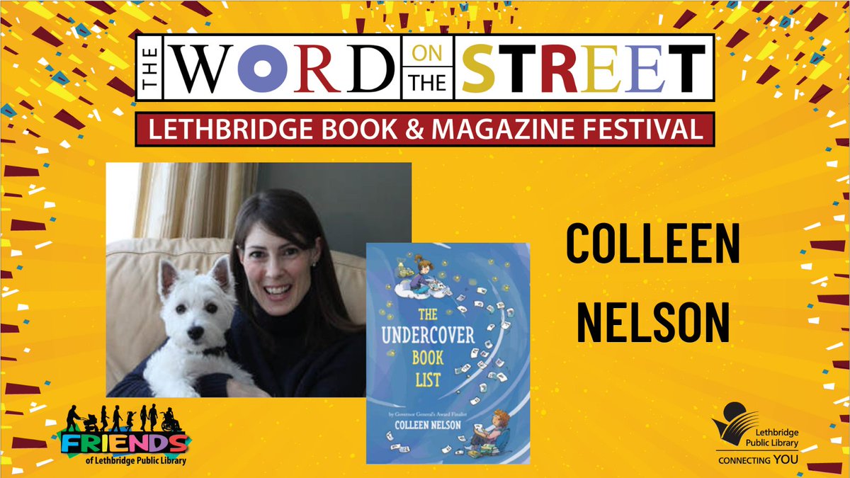 WOTS_Lethbridge's tweet photo. Colleen Nelson is the author of several critically acclaimed middle-grade and young adult novels.
Meet Colleen and learn more about her new book, "The Undercover Book List," at The Word on the Street!
#WOTSyql https://t.co/fUsSiYaLHo