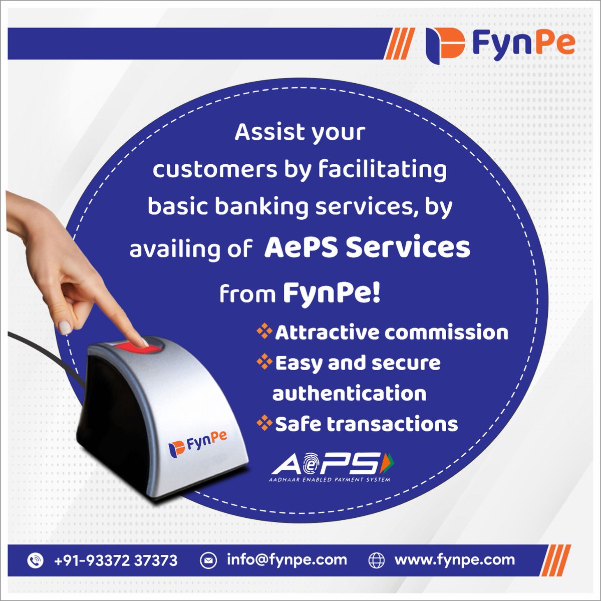 fynpe_payments's tweet photo. Provide simple banking services to your customers from your shop with the AePS Services offered by FynPe!
Call us at 9015079079 to know more!
#aeps #online #onlinebusiness #onlinepayment #payment #paymentsolutions #payments #paymentdigital #digitalpayment #fynpe #fintech https://t.co/S2QeBfys3g