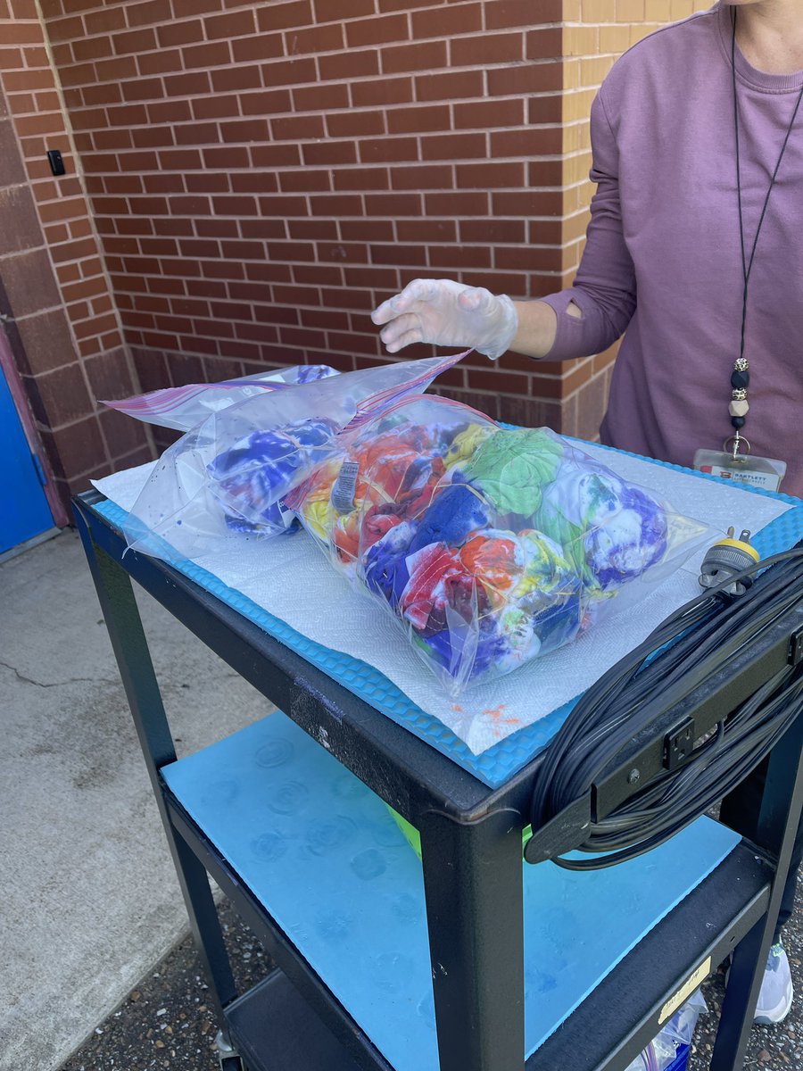 A listening walk to see what we can hear in our world and a little tie dye fun today in PreK